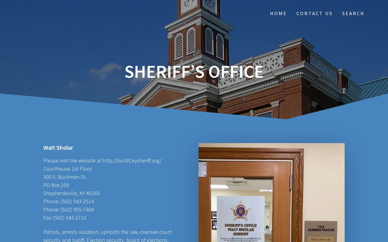 Bullitt County sheriff arrest records office information