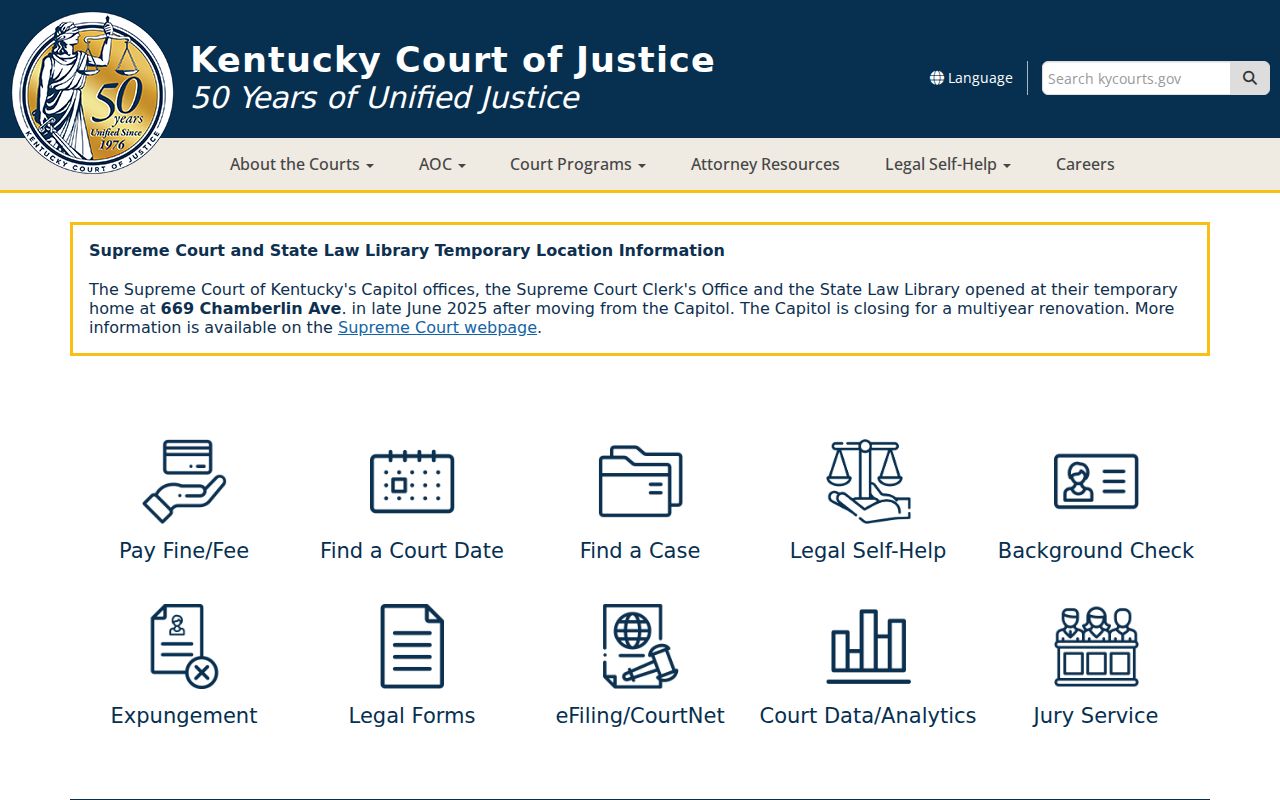 Kentucky court forms for Bullitt County criminal case records