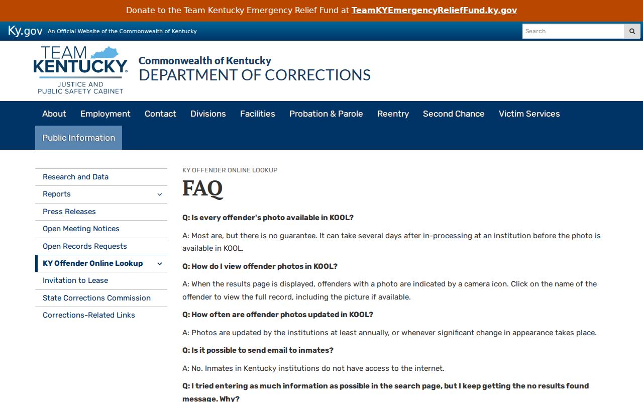 Bullitt County criminal history KOOL search tips