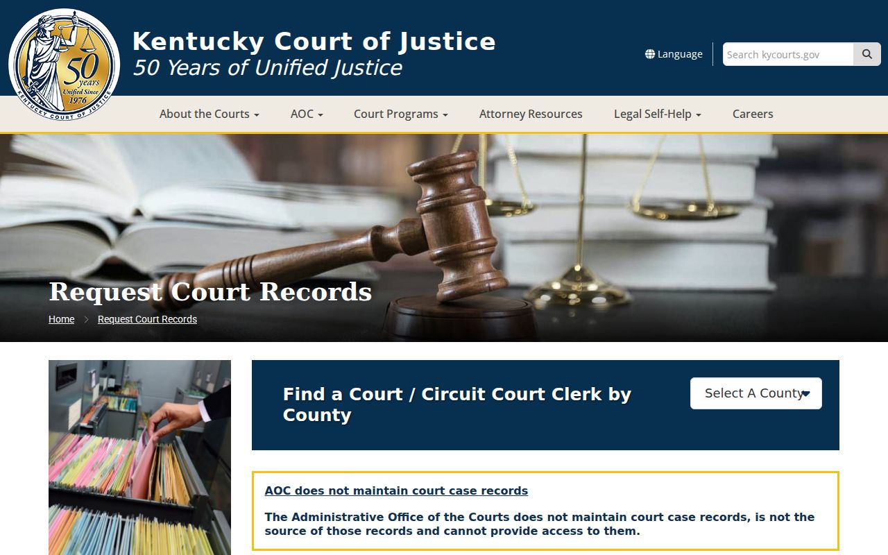 Bullitt County criminal court records request process